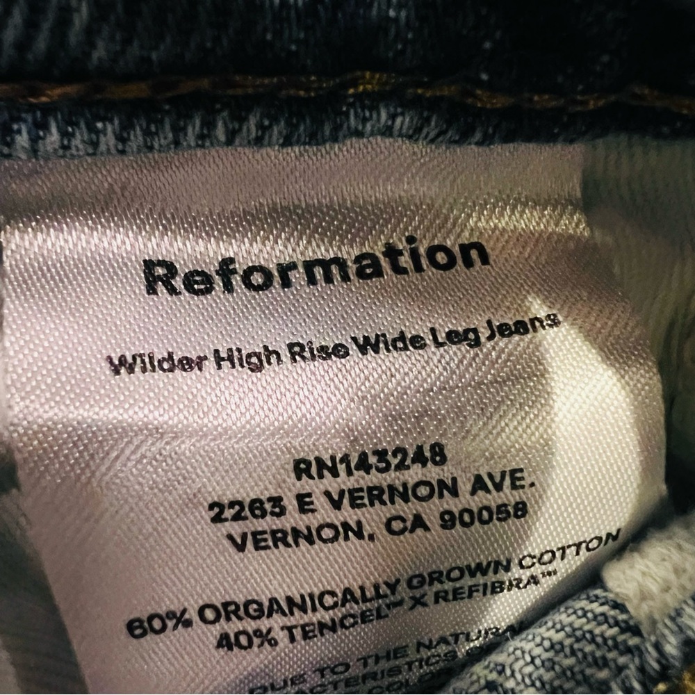 Reformation Wilder High Rise Wide Leg Jeans - Picture 8 of 10
